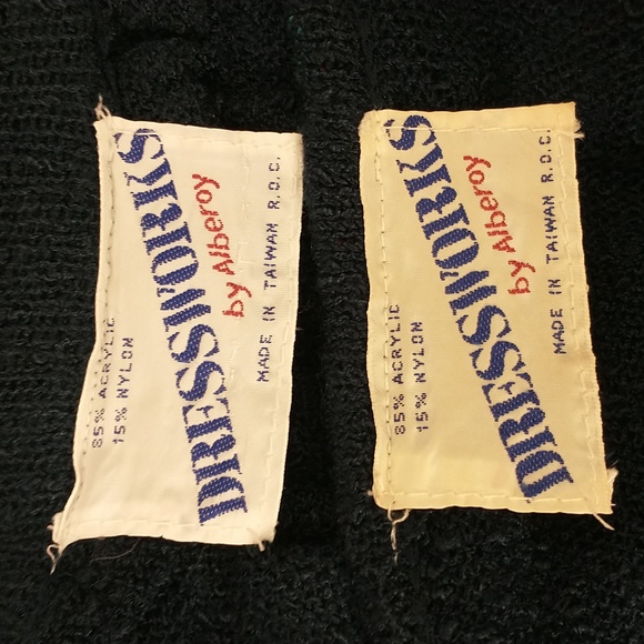 Vintage Knit Skirt Set Dress Semi Sheer Open Cobweb Weave 70s Acrylic by Alberoy - Picture 8 of 12